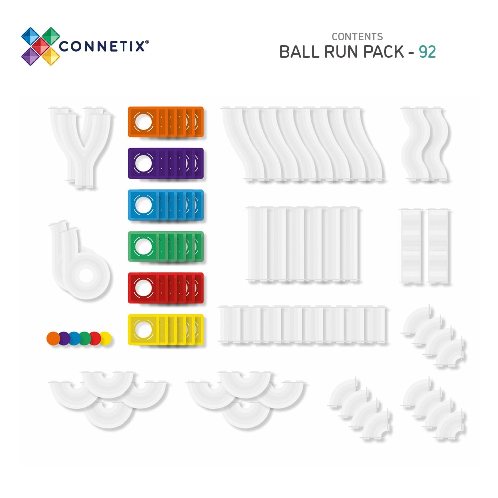 Connetix Tiles Rainbow Ball Run Pack 92pc