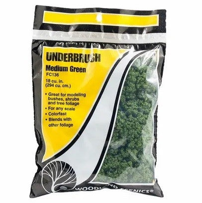 WOODLAND SCENICS UNDERBRUSH - MEDIUM GREEN