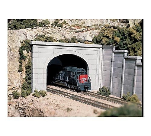 WOODLAND SCENICS HO TUNNEL PORTAL CONCRETE DOUBLE TRACK