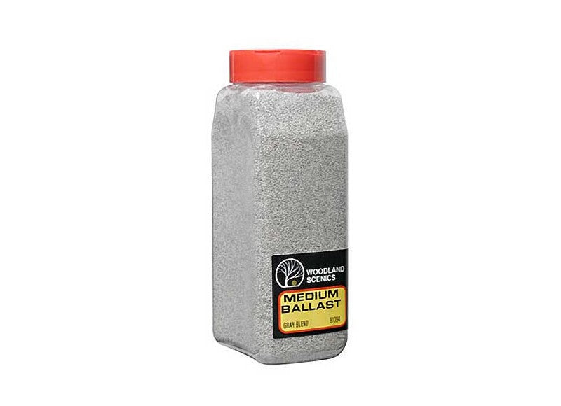 Woodland Scenics B1394 Ballast Medium Gray Blend 32 Oz (SHAKER)