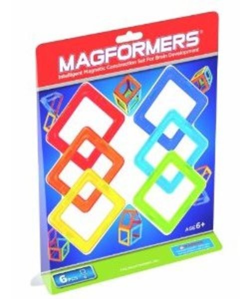Magformers Squares 6 Piece Magnetic Construction Set