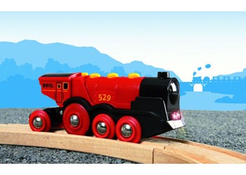 BRIO MIGHTY RED ACTION LOCOMOTIVE