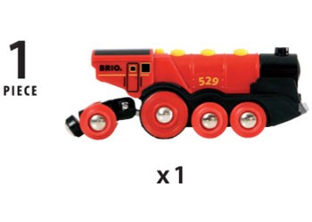 BRIO MIGHTY RED ACTION LOCOMOTIVE