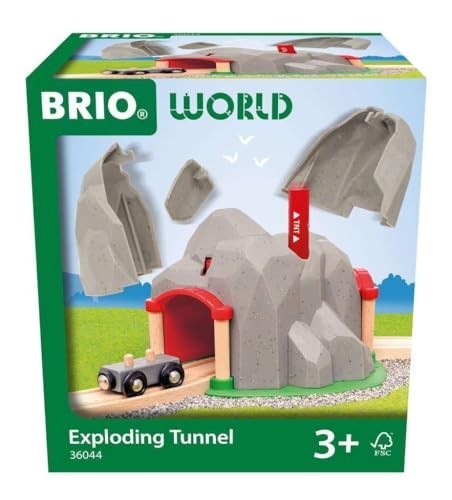 Brio World Exploding Train Track Tunnel Wooden Railway