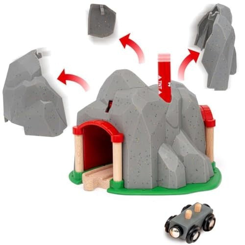 Brio World Exploding Train Track Tunnel Wooden Railway