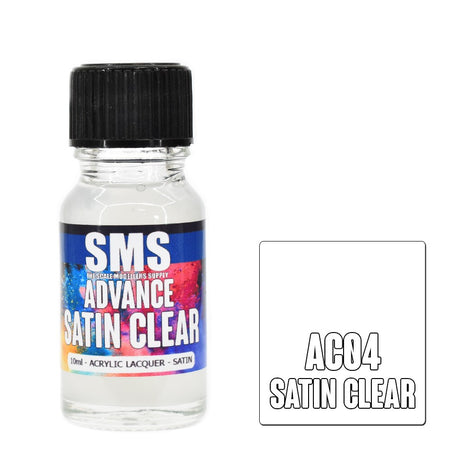 SMS ADVANCE SATIN CLEAR 10ML ACRYLIC LACQUER