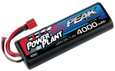 PEAK RACING POWER PLANT LIPO 4000 7.4V 45C (BLACK CASE, DEANS PLUG)