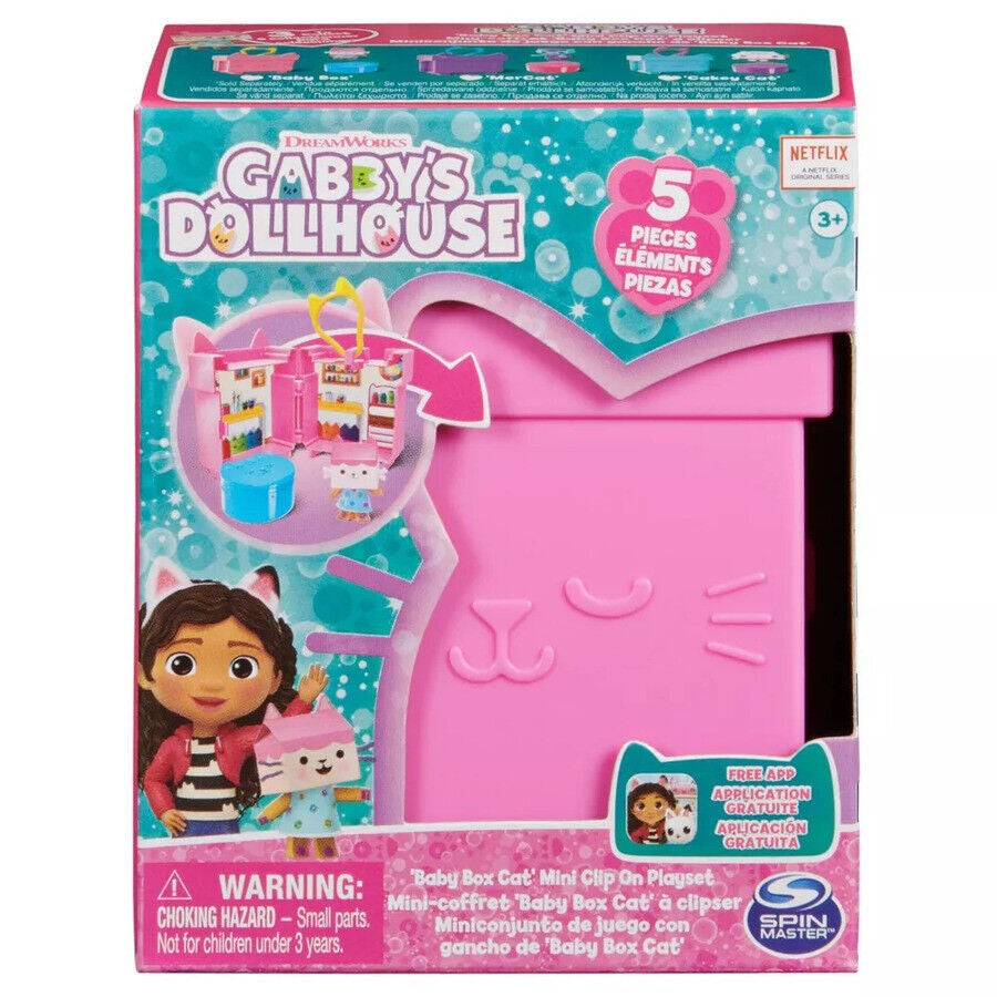 GABBY'S DOLLHOUSE CLIP ON PLAYSET - BABY BOX CAT