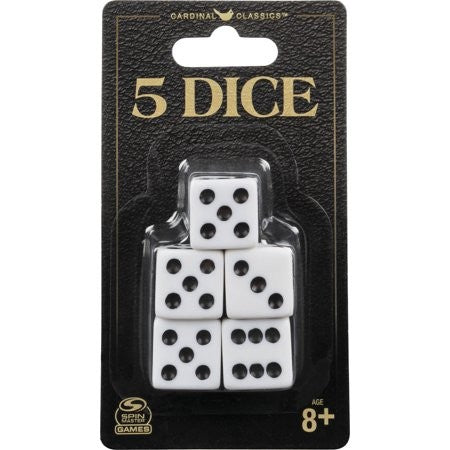 CLASSIC GAMES PACK OF 5 DICE  