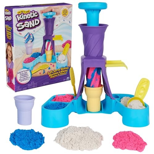 Kinetic Sand, Soft Serve Station with 14oz of Play Sand