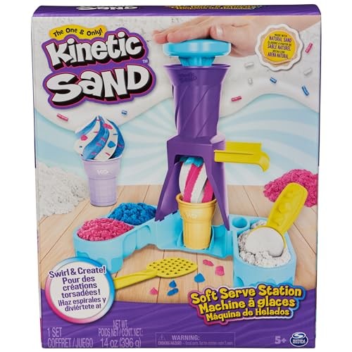 Kinetic Sand, Soft Serve Station with 14oz of Play Sand