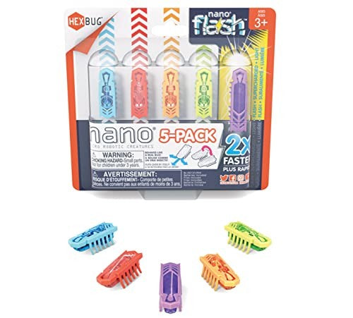 HEXBUG Nano 5 Pack  4 Nano Bugs with Bonus Flash Nano