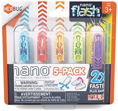 HEXBUG Nano 5 Pack  4 Nano Bugs with Bonus Flash Nano