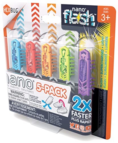 HEXBUG Nano 5 Pack  4 Nano Bugs with Bonus Flash Nano