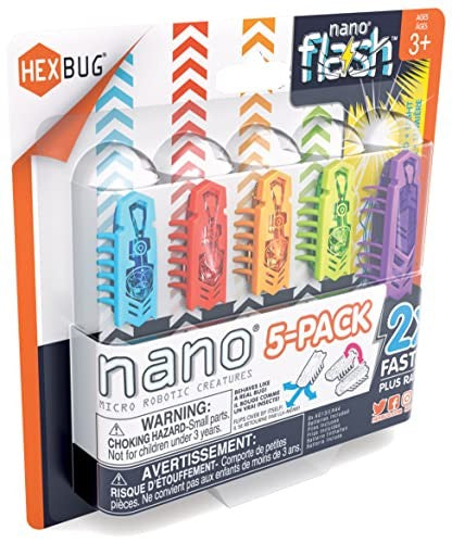 HEXBUG Nano 5 Pack  4 Nano Bugs with Bonus Flash Nano