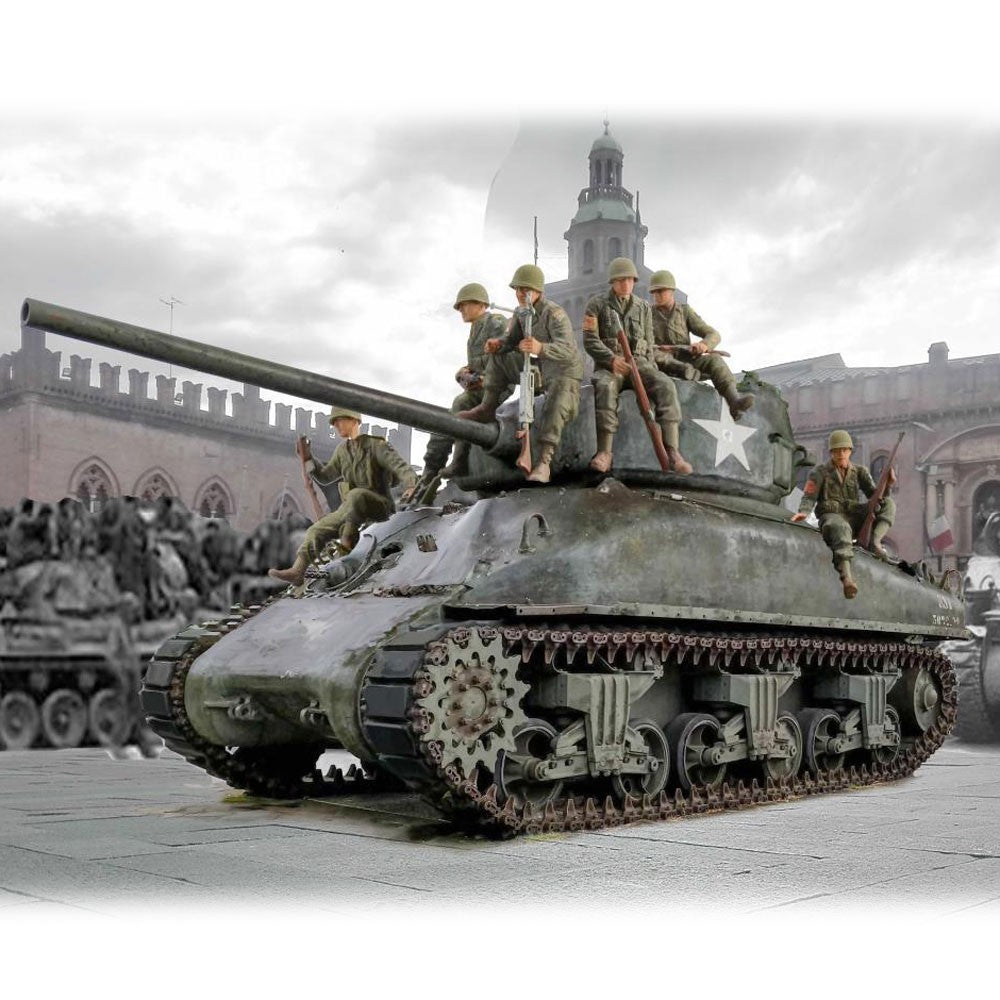 M4a1 Sherman 1/35 With U.s. Infantry