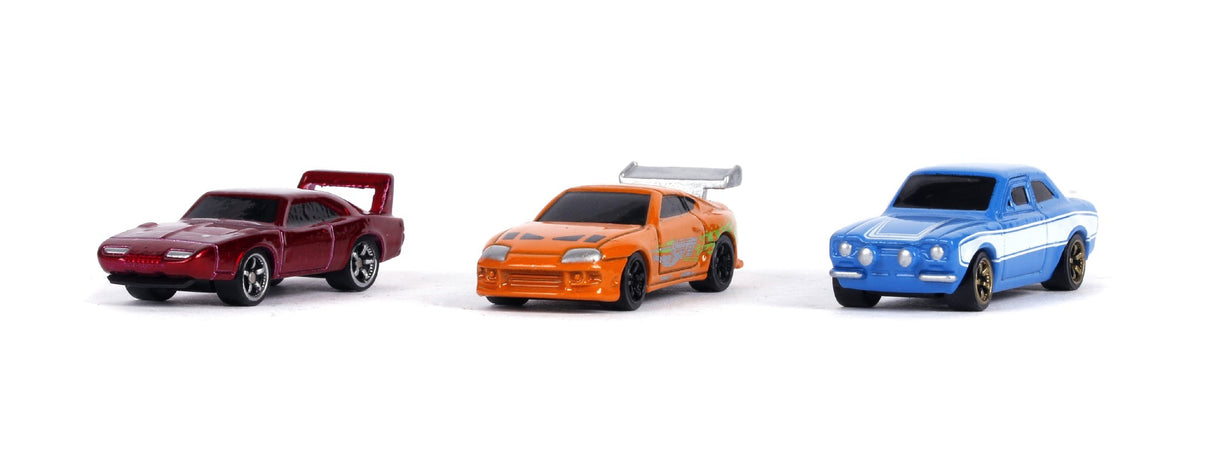 "Fast & Furious" 3 Piece Set "Nano Hollywood Rides" Diecast Model Cars by Jada