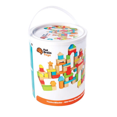 TimberBlocks - 100 Piece Wooden Blocks