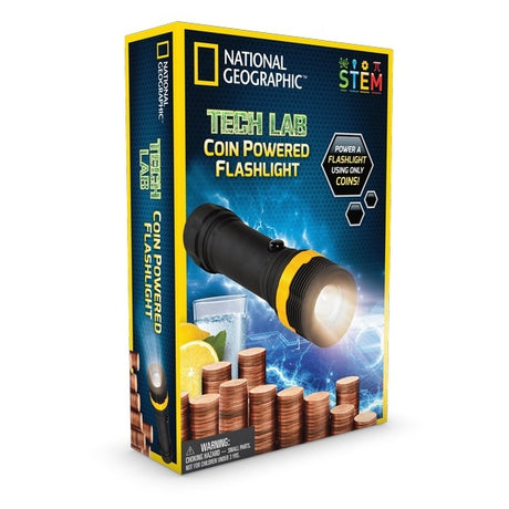 National Geographic Tech Lab Coin Powered Flashlight Kit STEM Toy