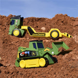 John Deere 24'' 2-n-1 Mega Mover - Large Toy Truck With Lights, Sounds And Motorized Drive | Realistic Dump Truck And Trailer With Dual Joystick Contr