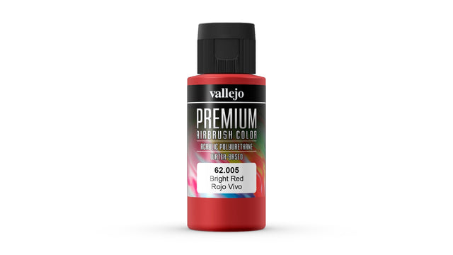 VALLEJO PREMIUM COLOUR BRIGHT RED 60 ML