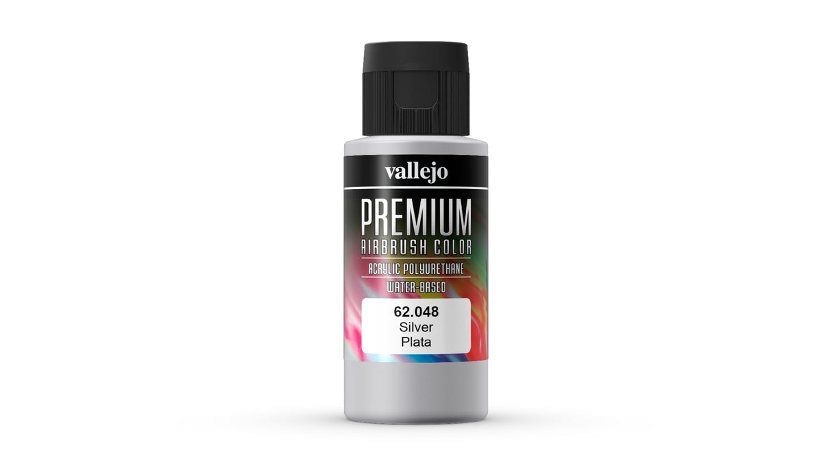 VALLEJO PREMIUM COLOUR SILVER 60 ML