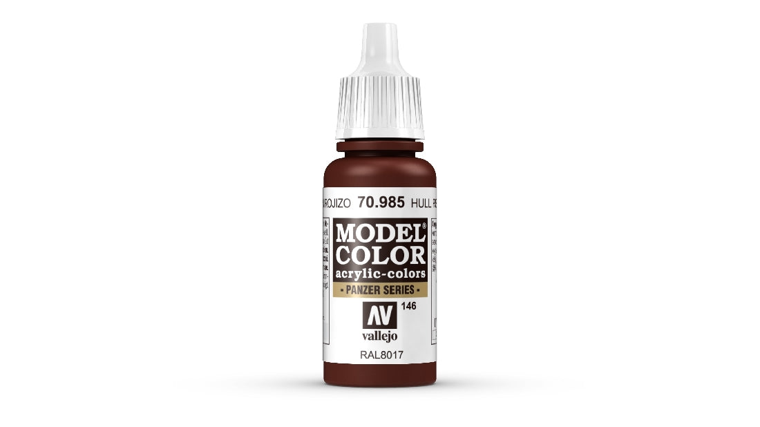 VALLEJO MODEL COLOUR HULL RED 17 ML