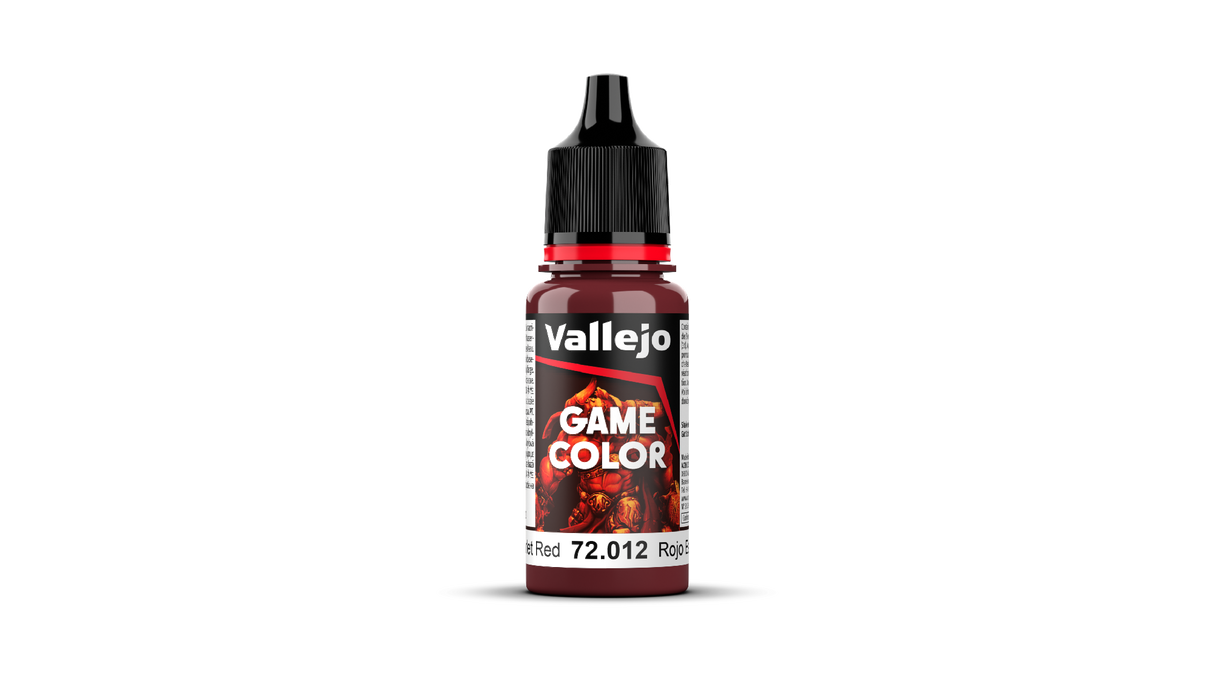 Vallejo Game Colour Scarlet Red 18ml Acrylic Paint - New Formulation