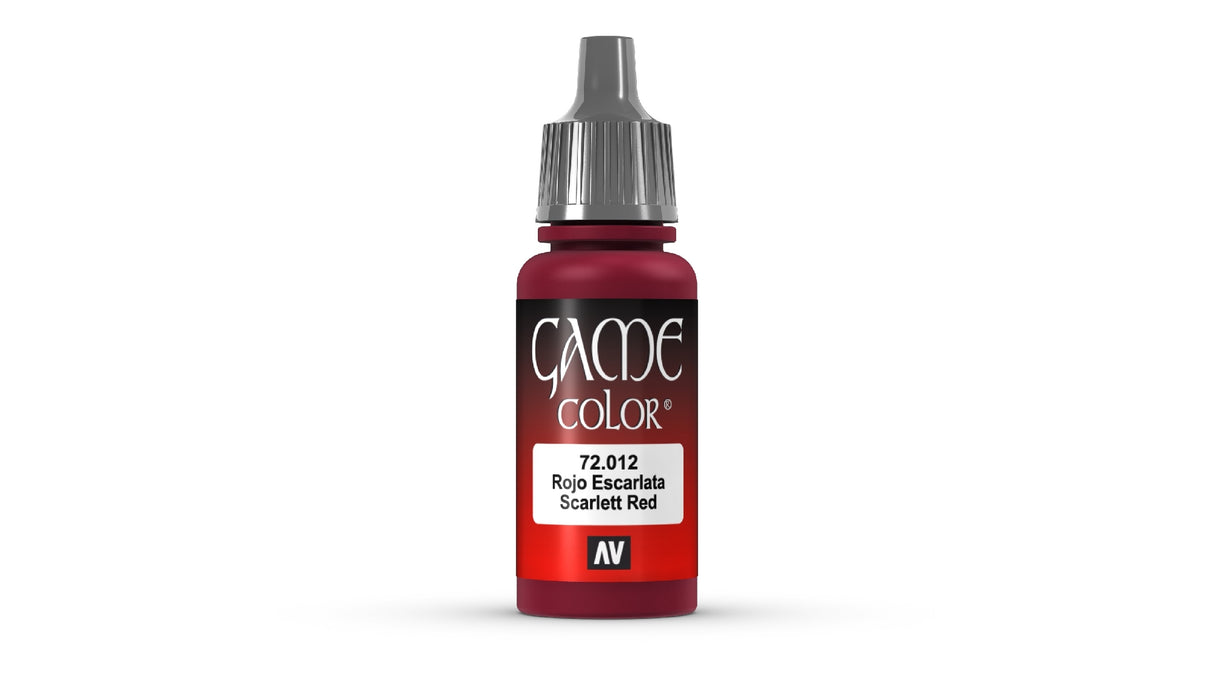 Vallejo Game Colour Scarlet Red 18ml Acrylic Paint - New Formulation