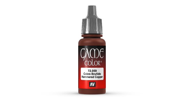 Vallejo Game Colour Metal Hammered Copper 18ml Acrylic Paint - New Formulation