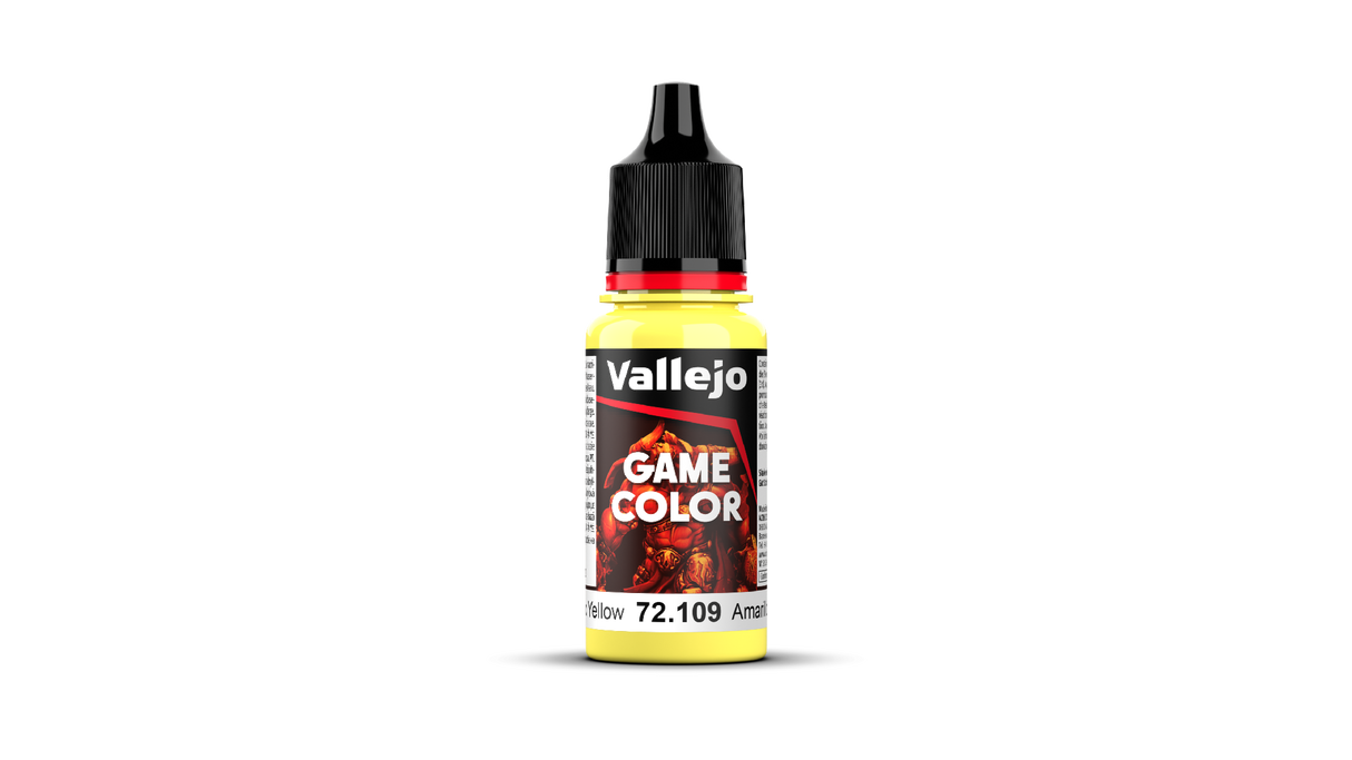 Vallejo Game Colour Toxic Yellow 18ml Acrylic Paint - New Formulation