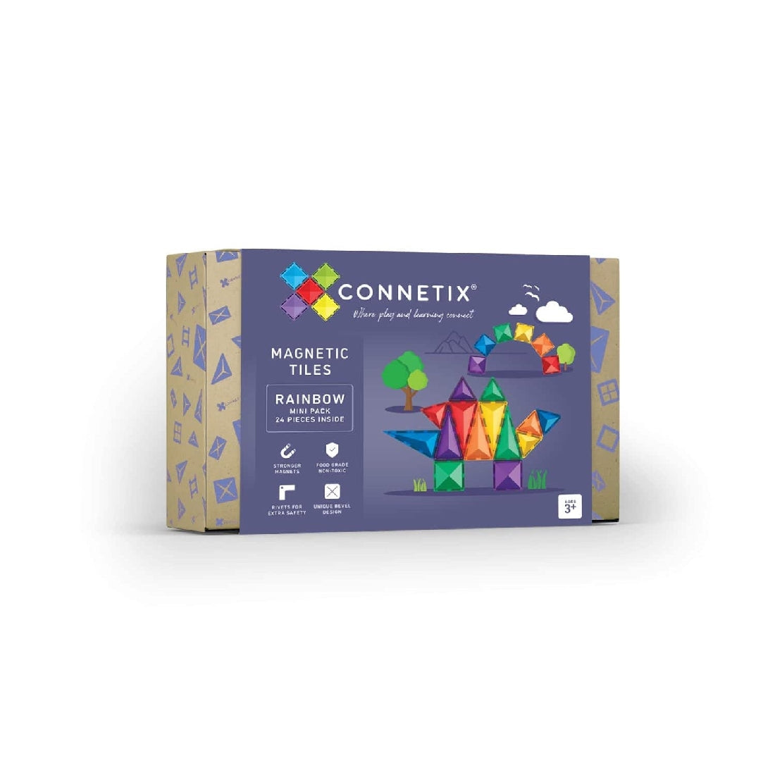 Connetix Tiles Rainbow Mini Pack 24pc
