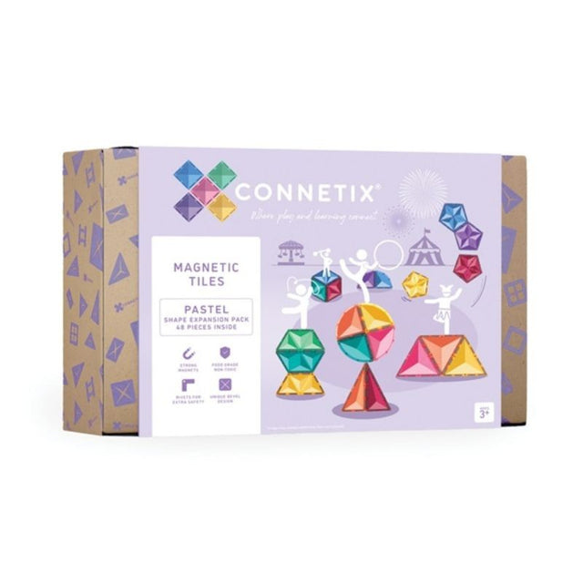 CONNETIX Tiles Pastel Shape Expansion Pack 48 Pieces