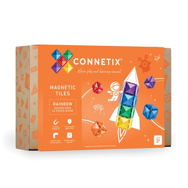 Connetix Tiles Rainbow Square 42 piece