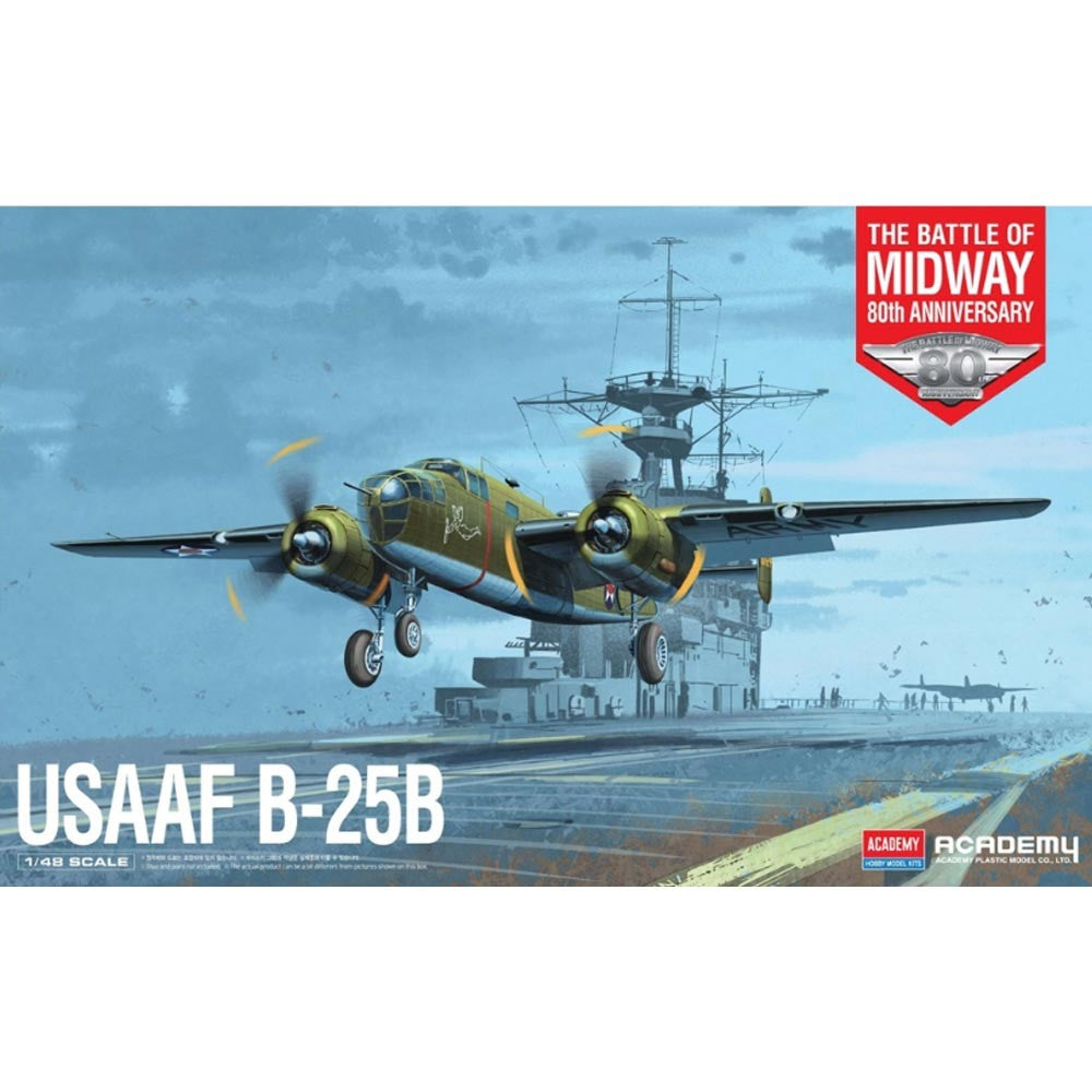 Academy 1/48 USAAF B-25B Doolittle Raid Plastic Model Kit 12336