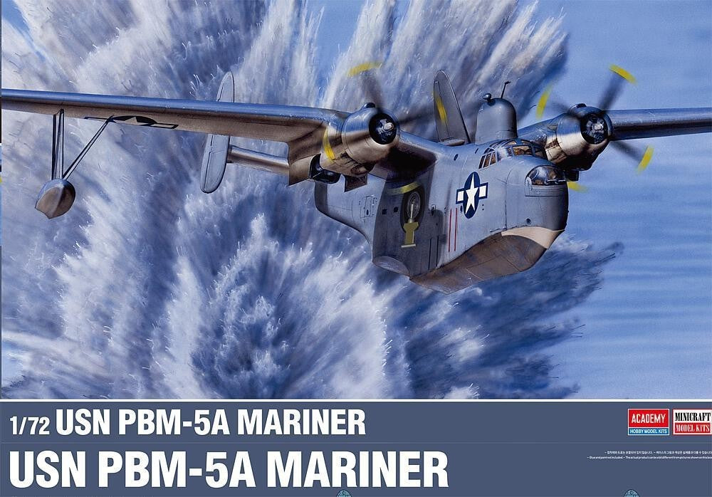 Academy 1/72 USN PBM-5A Mariner Flying Boat Plastic Model Kit *Aus Decals*
