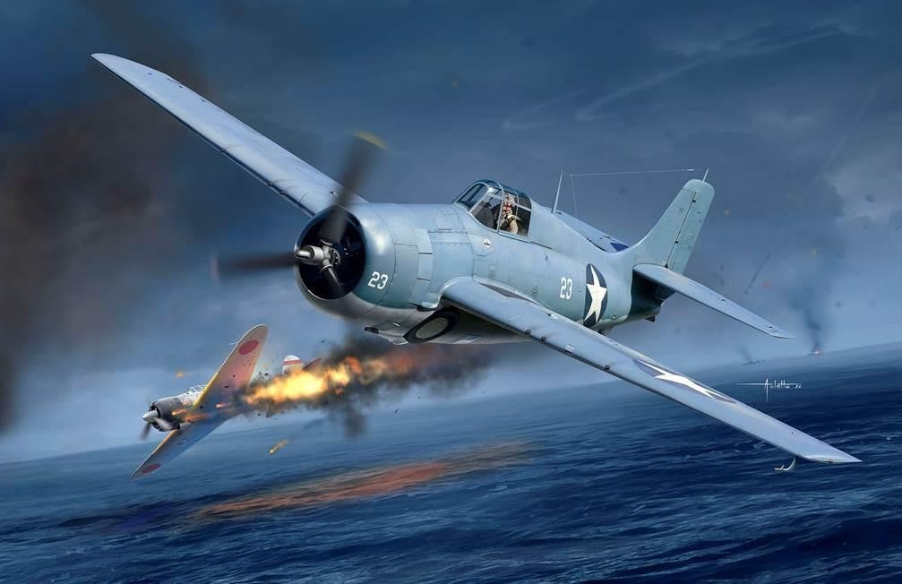 Academy 1/48 Grumman F4F-4 Wildcat Battle of Midway Plastic Model Kit