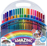 Cra-Z-Art 64pc Amazing Art Case Featuring Crayons and Markers