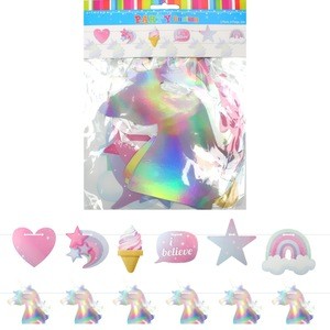 Unicorn Bunting 6pc 2pk