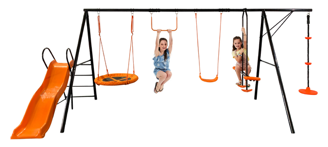 Action Spin N Slide Swing Set