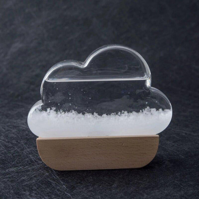 Cloud Shaped Storm Glass Weather Station Barometer | Predicts Storms!