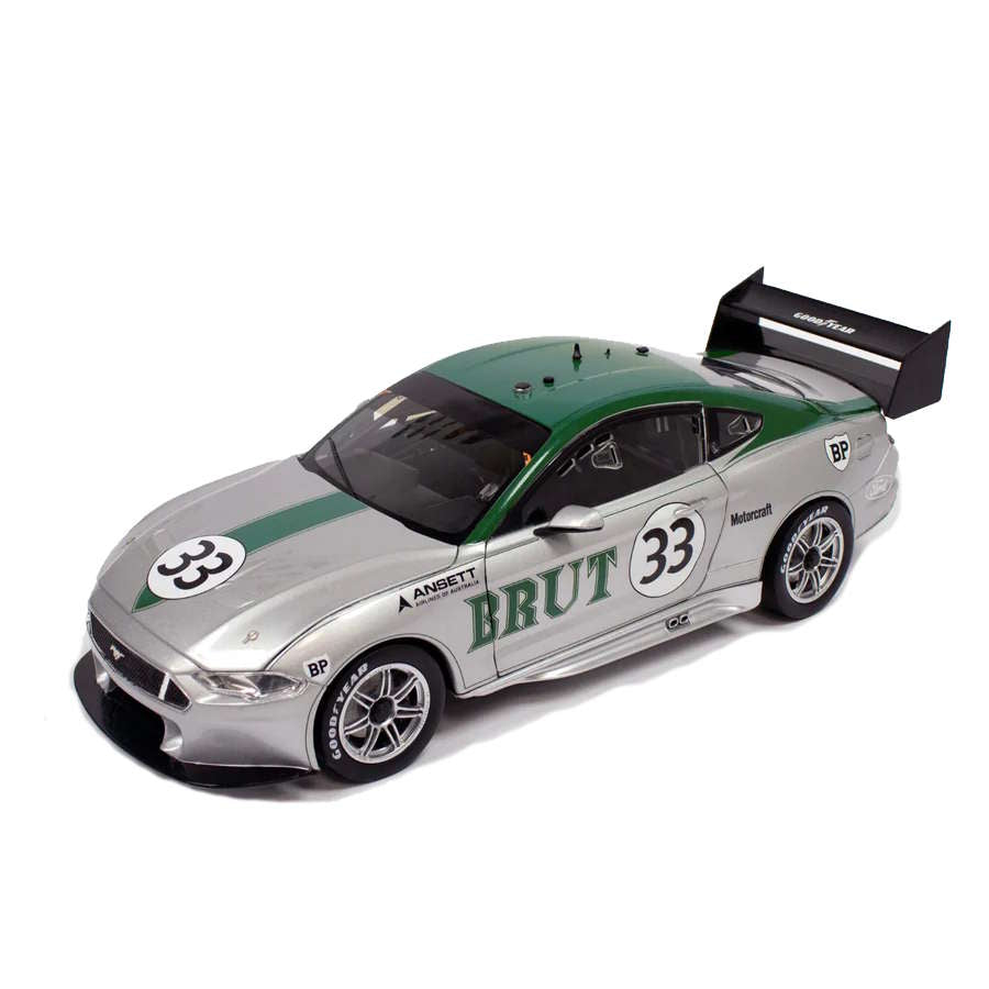 FORD MUSTANG - ALLAN MOFFAT RACING - ALLAN MOFFAT #33 - 1969 BRUT TRANS AM BOSS 302 - 1973 RETRO LIVERY - 1:18 Scale Diecast Model Car
