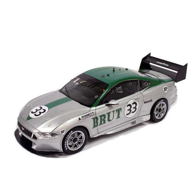FORD MUSTANG - ALLAN MOFFAT RACING - ALLAN MOFFAT #33 - 1969 BRUT TRANS AM BOSS 302 - 1973 RETRO LIVERY - 1:18 Scale Diecast Model Car