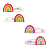 Pink Poppy Rainbow Hair Clips Assorted - White Or Pink