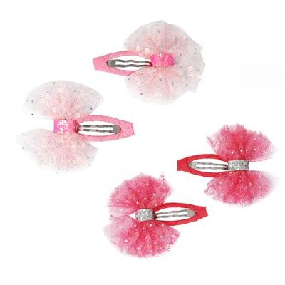 PINK POPPY MOONLIGHT BALLET HAIR CLIPS ASSORTED - DARK PINK OR LIGHT PINK