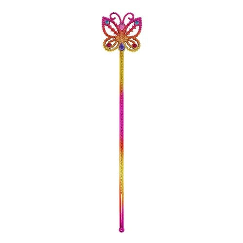 Pink Poppy Rainbow Butterfly Wand