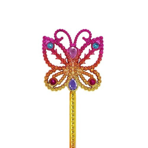Pink Poppy Rainbow Butterfly Wand