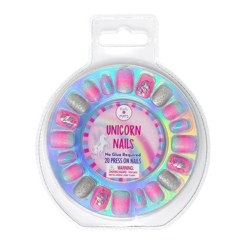 Pink Poppy Unicorn Nails