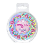 Pink Poppy Rainbow Party Press On Nails