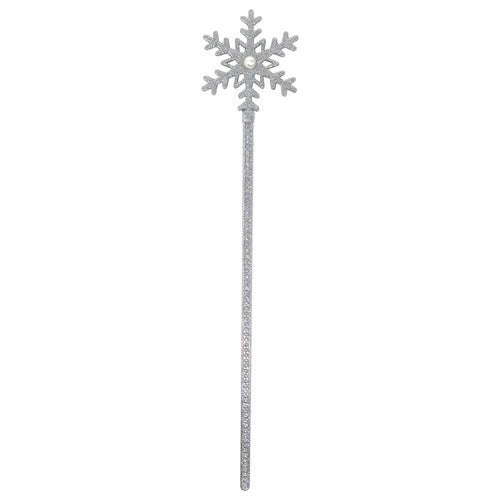 Pink Poppy Silver Wish Snowflake Wand